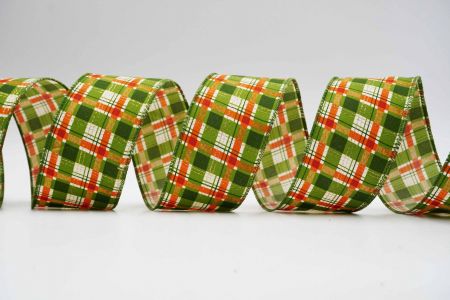 Festival Plaid Wired Ribbon_KF7125GC-3-222_green